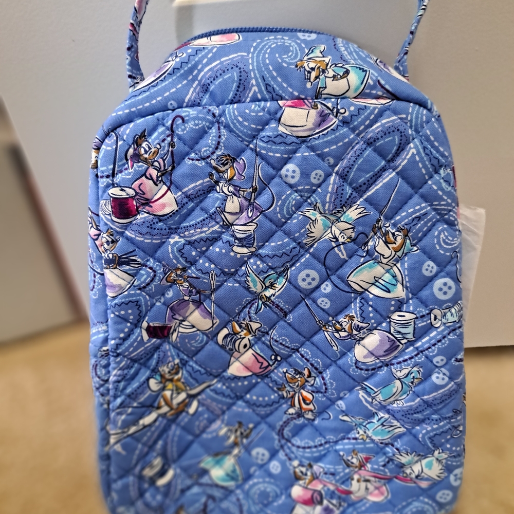 Vera Bradley Blue Quilted Mini Bag with Whimsical Design